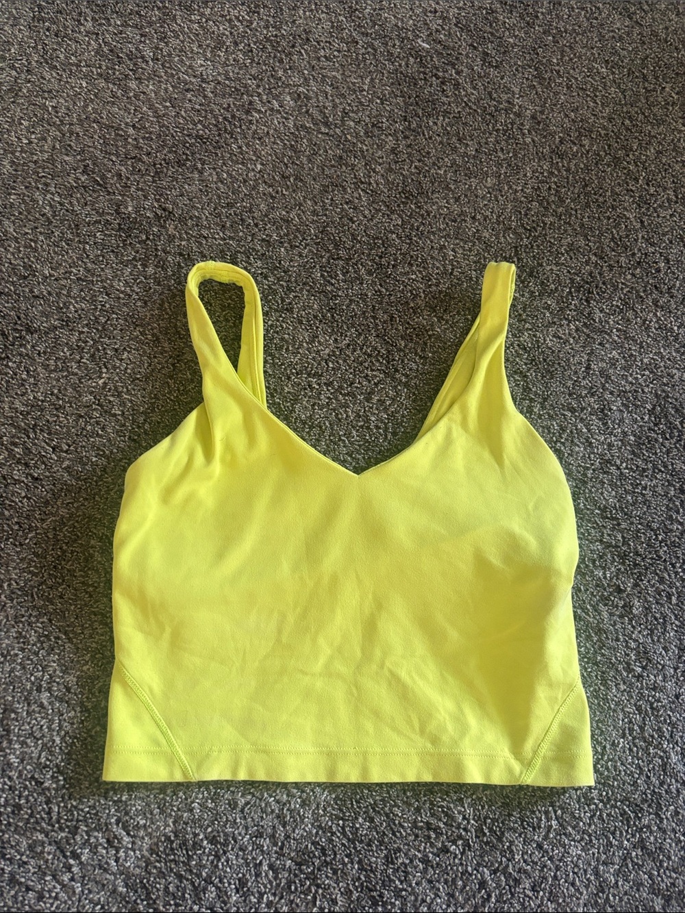 Lululemon Bright Yellow Cropped Tank Top